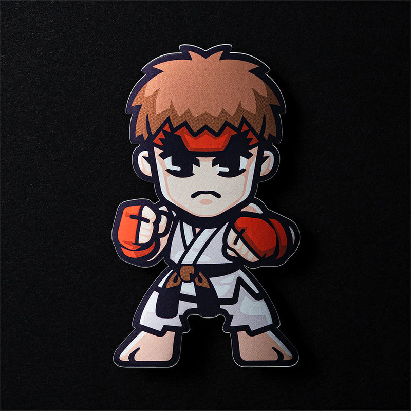 Ryu Street Fighter Sticker in Matte Mirror Vinyl Finish