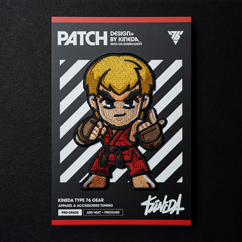 Ken Patch Iron-On Embroidery from Street Fighter